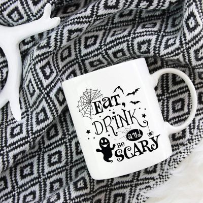 Coffee Mug Eat Drink and be Scary Ghost Image 1