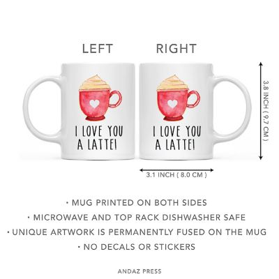 Coffee Mug I Love Yo A Latte!, Cup Image 2
