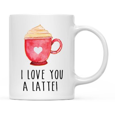 Coffee Mug I Love Yo A Latte!, Cup Image 3