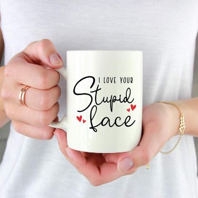 Coffee Mug I Love Your Face, Heart Image 1