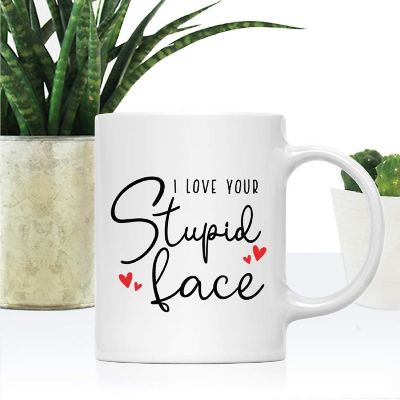 Coffee Mug I Love Your Face, Heart Image 1