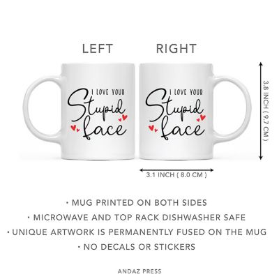 Coffee Mug I Love Your Face, Heart Image 2