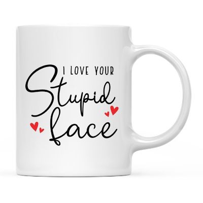Coffee Mug I Love Your Face, Heart Image 3