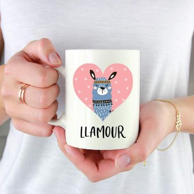 Coffee Mug Llamour, Heart Llama Image 1