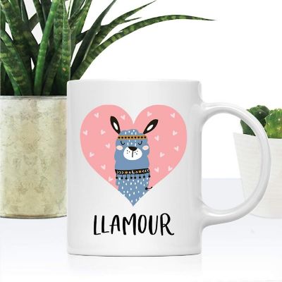 Coffee Mug Llamour, Heart Llama Image 1
