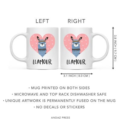 Coffee Mug Llamour, Heart Llama Image 2