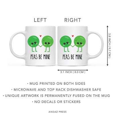 Coffee Mug Peas Be Mine, Pea Image 2