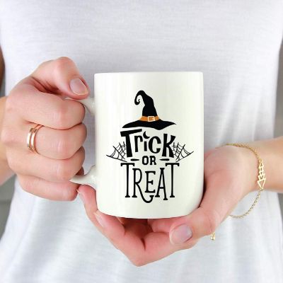Coffee Mug Tick or Treat Witches Hat Image 1