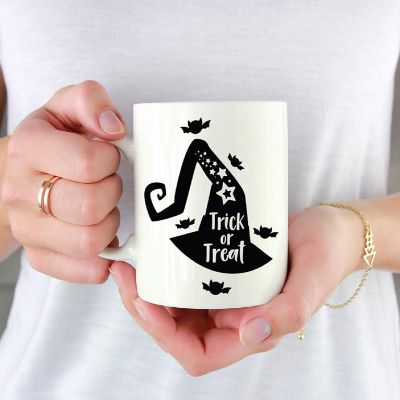Coffee Mug Trick or Treat Witch's Hat Image 1