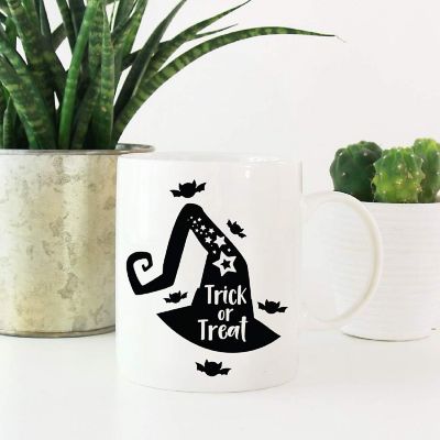 Coffee Mug Trick or Treat Witch's Hat Image 1