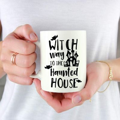 Coffee Mug Which Way to the Haunted Hous Image 1