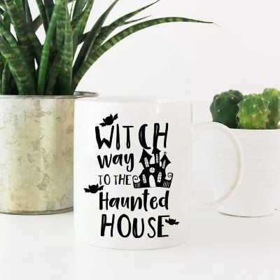 Coffee Mug Which Way to the Haunted Hous Image 1