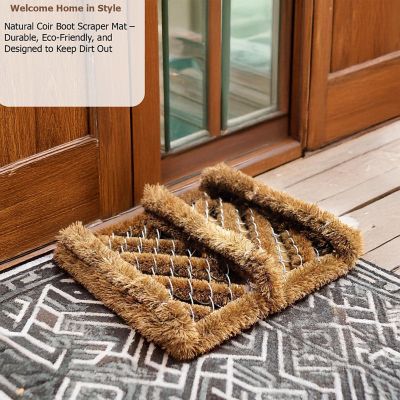 Coir Bristles Heavy-Duty Boot Scraper Rug Image 1