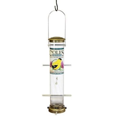 Cole Feets Nifty Niger Wild Bird Feeder, Clear Polycarbonate, 8 Ports Image 1