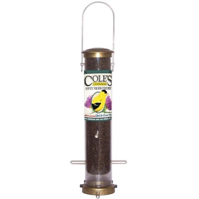 Cole Feets Nifty Niger Wild Bird Feeder, Clear Polycarbonate, 8 Ports Image 2