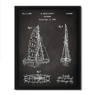 Collapsible Sailboat Patent 8.5x11in Image 1