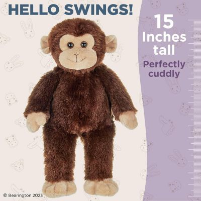 Collection Swings Soft Plush Monkey Stuffed Animal, 15" Image 1