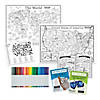 Color & Find Map Posters: USA and World Image 2