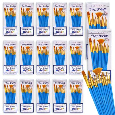 Color Swell Bulk Paint Brushes - 18 Packs, 12 per Pack Image 1
