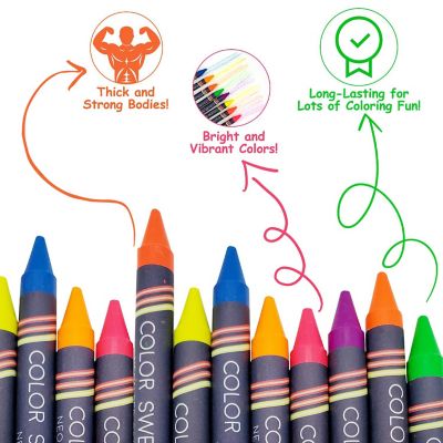 Color Swell Neon Crayons 6 pack Image 1