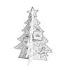 Color Your Own 3D Symbols of Faith Christmas Trees - Makes 12 Image 1