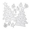 Color Your Own 3D Symbols of Faith Christmas Trees - Makes 12 Image 1
