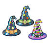 Color Your Own Button Halloween Witch Hat Kits - Makes 12 Image 1