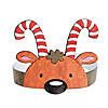Color Your Own Candy Cane Reindeer Crowns - 12 Pc. Image 1