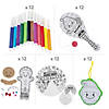 Color Your Own Christmas Craft Kit Assortment - Makes 48 Image 1