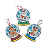 Color Your Own Christmas Snow Globe Ornaments - 12 Pc. Image 1