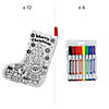 Color Your Own Christmas Stocking Kit - 44 Pc. Image 1
