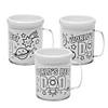 Color Your Own Dad Artist BPA-Free Plastic Mugs - 12 Ct. Image 1