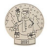 Color Your Own Dated Snow Globe Shapes - 12 Pc. Image 1