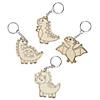 Color Your Own Dinosaur Keychains - 12 Pc. Image 1
