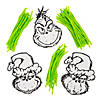 Color Your Own Dr. Seuss&#8482; The Grinch Face with Fringe Craft Kit - Makes 12 Image 1