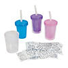 Color Your Own Easter BPA-Free Plastic Cups with Lids & Straws - 12 Ct. Image 2