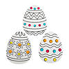 Color Your Own Easter Egg Button Craft Kit &#8211; Makes 12 Image 1