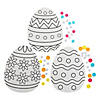 Color Your Own Easter Egg Button Craft Kit &#8211; Makes 12 Image 2