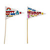 Color Your Own First Day of School Pennant Flags - 24 Pc. Image 1