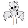 Color Your Own Flapping Halloween Bat Craft Kit - Makes 12 Image 1
