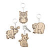 Color Your Own Forest Animal Keychains - 12 Pc. Image 1
