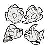 Color Your Own Fuzzy Fish Magnets - 12 Pc. Image 1