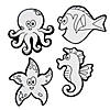 Color Your Own Fuzzy Under The Sea Magnets - Makes 12 Image 1