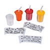 Color Your Own Give Thanks BPA-Free Plastic Cups with Lids & Straws - 12 Ct. Image 2