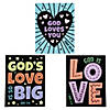 Color Your Own God&#8217;s Love Fuzzy Posters - 24 Pc. Image 1