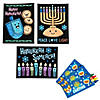 Color Your Own Hanukkah Fuzzy Posters with Crayons Kit for 24 Image 1