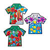 Color Your Own Hawaiian Shirts with Buttons Craft Kit - Makes 12 Image 1