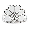 Color Your Own I Thank God Turkey Crowns - 12 Pc. Image 1