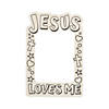 Color Your Own Jesus Loves Me Picture Frame Magnets - 12 Pc. Image 1