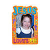 Color Your Own Jesus Loves Me Picture Frame Magnets - 12 Pc. Image 1